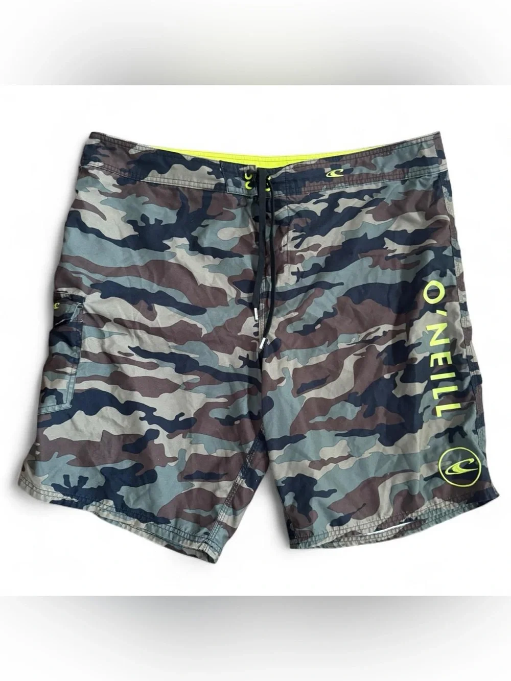 O'Neill Men's Camouflage Board Shorts with Neon Accent
